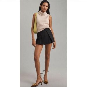 Maeve Black Pleated Mini Skort